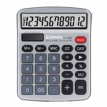 Camix Office Dual Power 12 chiffres Calculateur électronique de bureau avec fonction d&#39;abdiction
